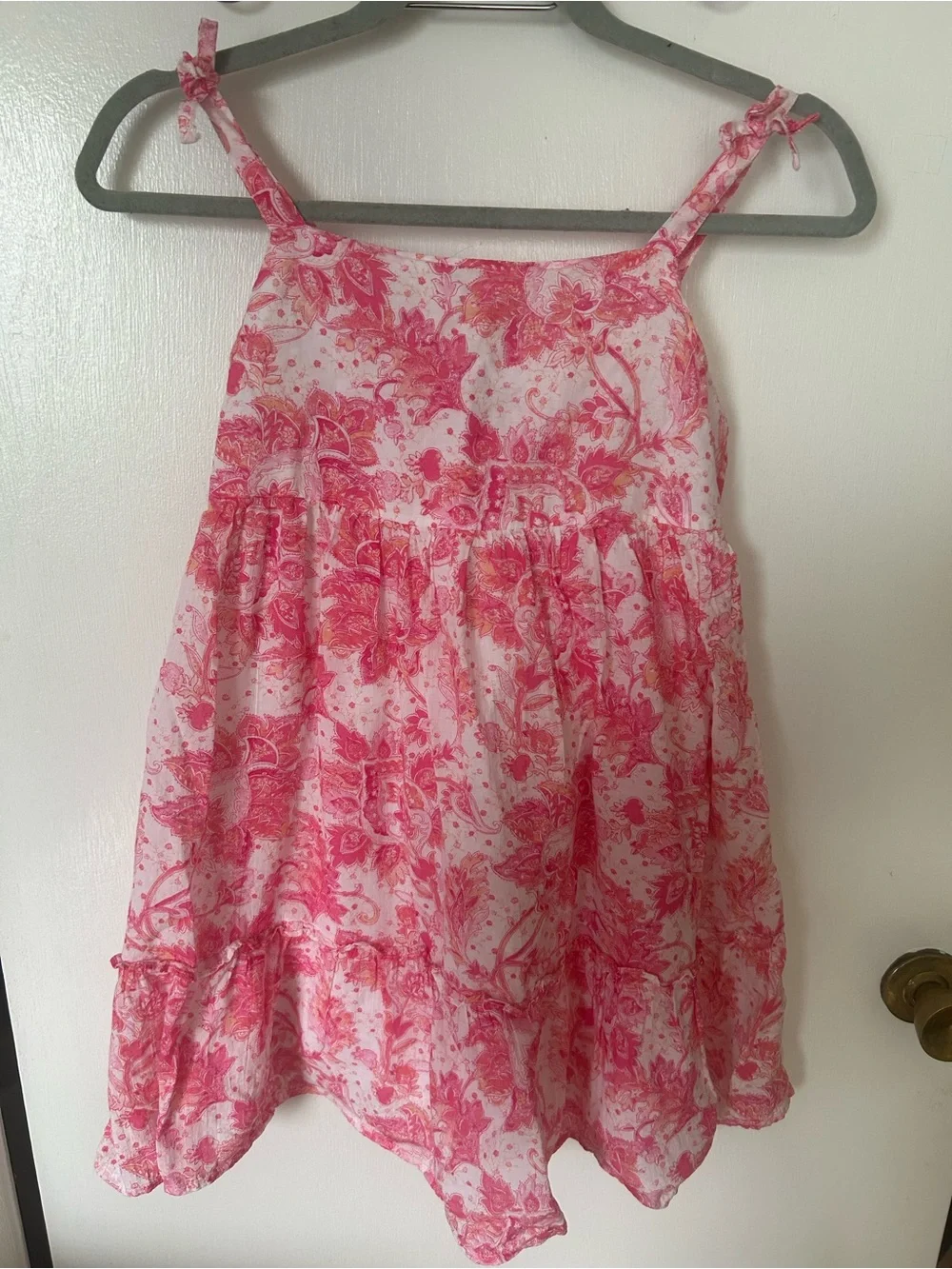 Girls' Hot Pink Sleeveless Party Dresses with Bow and Floral Design Brand New 14